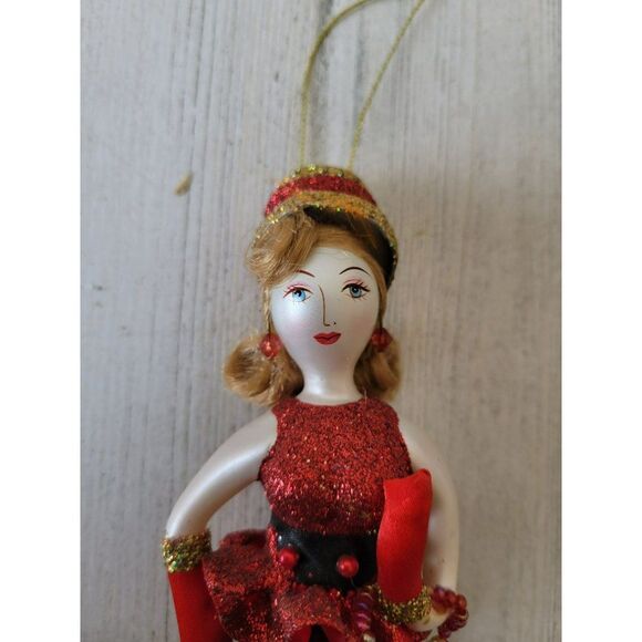 Vintage de carlini Italian glass lady ornament shopper shopping fashion purse fa - Picture 2 of 8